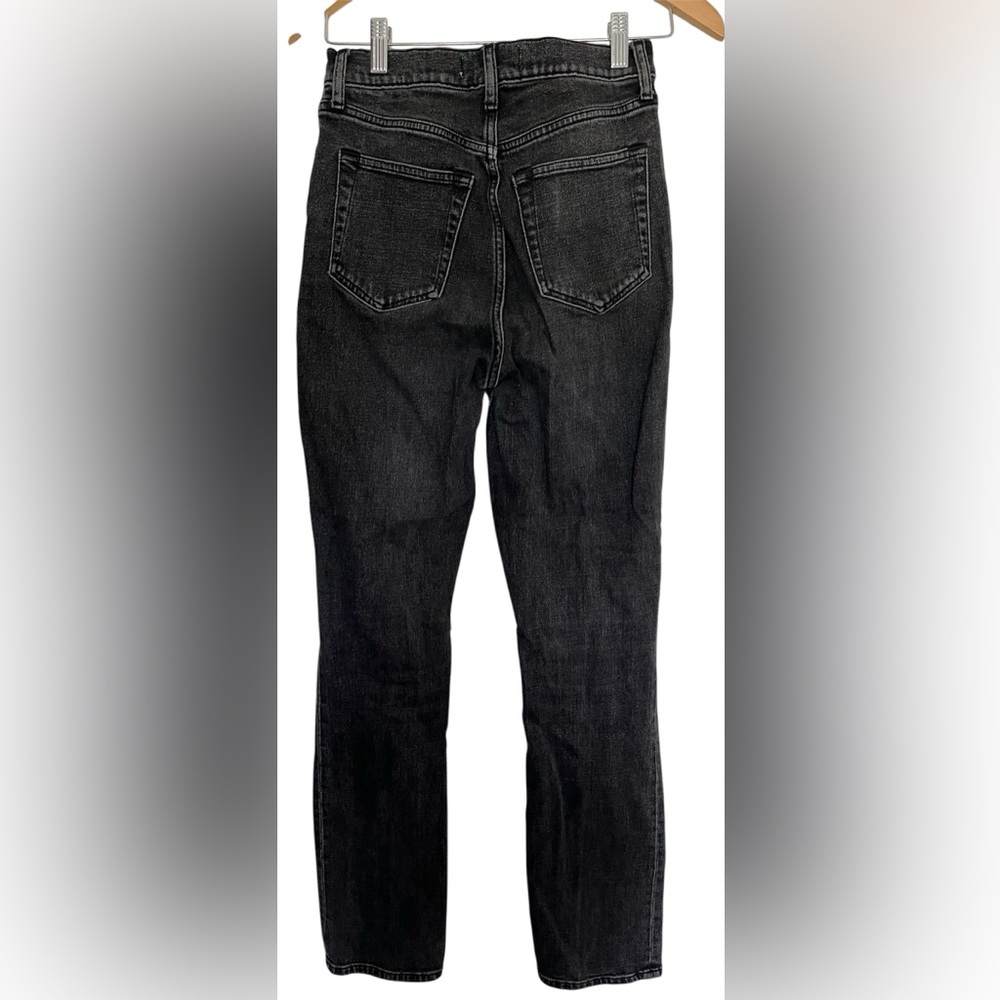 Abercrombie & Fitch 90s slim straight ultra high rise black jeans crossover - Picture 3 of 6